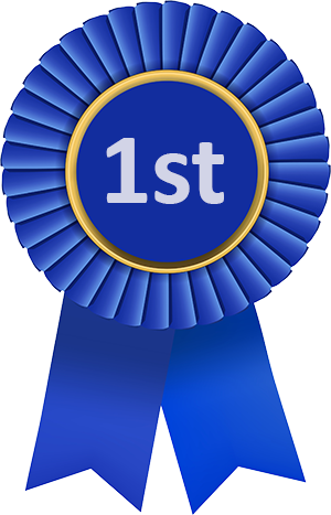 a 1st place ribbon